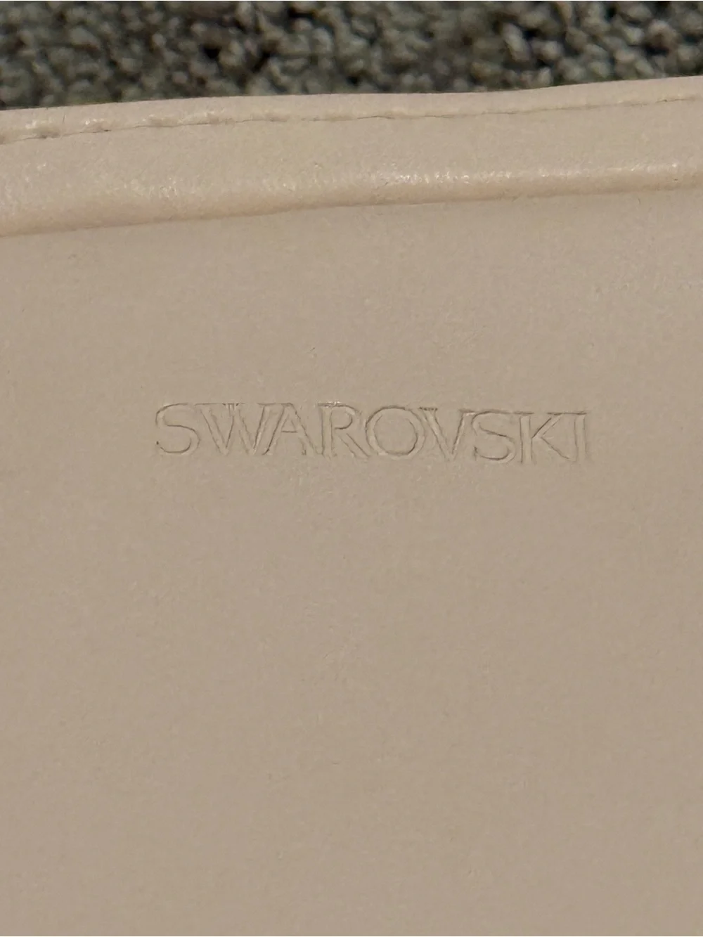 Swarovski Pale Pink Rose Appliqué Cosmetic Pouch